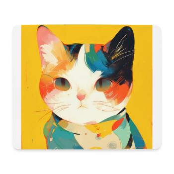 Katze, katzenmotiv - Mousepad (Querformat) - Weiß - Vorne