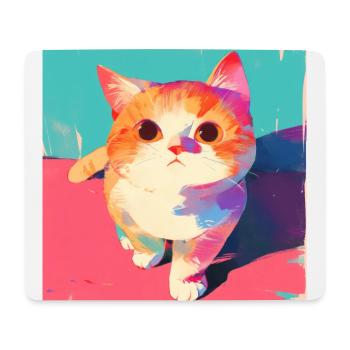 Katze, katzenmotiv - Mousepad (Querformat) - Weiß - Vorne