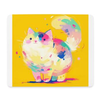 Chat, Motif De Chat - Tapis de souris (format paysage) - blanc - Devant