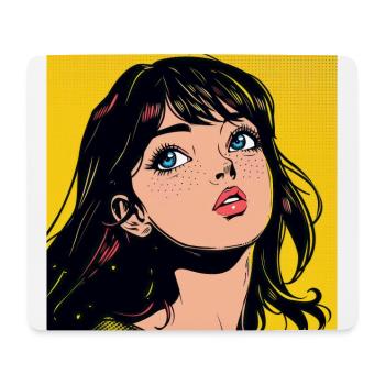 anime, mädchen, retro, waifu, japan - Mousepad (Querformat) - Weiß - Vorne