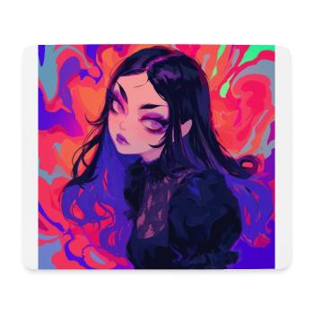 anime, gothic girl, waifu, japan - Mousepad (Querformat) - Weiß - Vorne