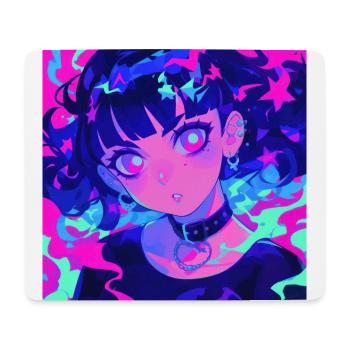 anime, gothic girl, waifu, japan - Mousepad (Querformat) - Weiß - Vorne