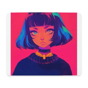 anime, gothic girl, waifu, japan - Mousepad (Querformat) - Weiß - Vorne