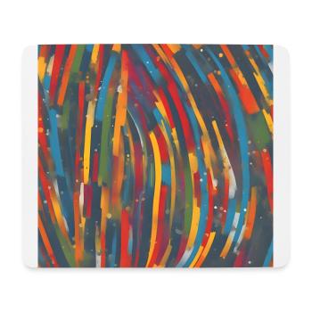 Bunte gebrochene Streifen Mauspad - Mousepad (Querformat) - Weiß - Vorne