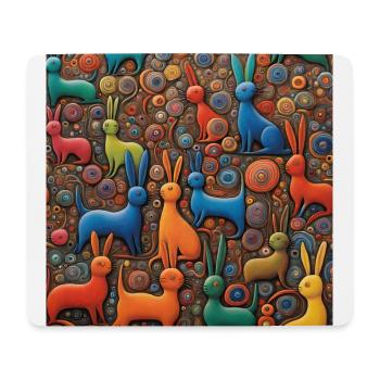 Surreal Pop Animals 10 - Mouse Pad (horizontal) - white - Front
