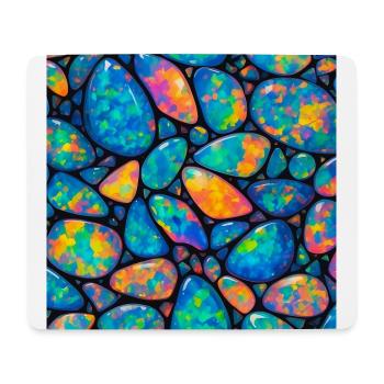 motif opale - Tapis de souris (format paysage) - blanc - Devant