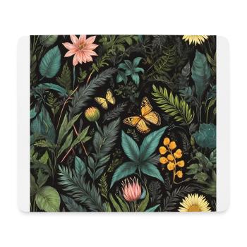 Schmetterlinge im Laub #butterfly #flowers - Mousepad (Querformat) - Weiß - Vorne