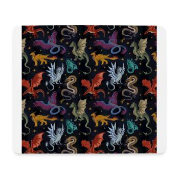 Colorful kites in the night sky - Mouse Pad (horizontal) - white - Front