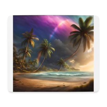 Mystic Palm Beach - Mousepad (Querformat) - Weiß - Vorne