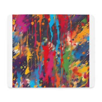 tapis de souris coloré splash art dégoulinant de couleurs - Tapis de souris (format paysage) - blanc - Devant