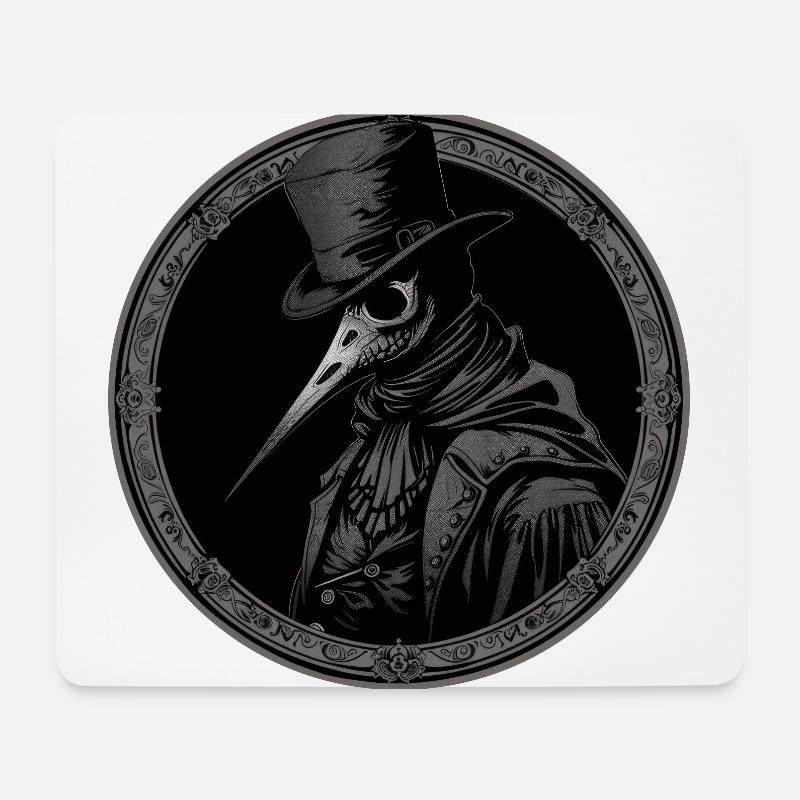 Pestdoktor, Gothic, Tod, Steampunk, Halloween - Mousepad (Querformat) - Weiß