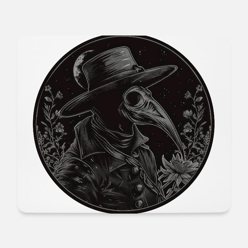 Pestdoktor Gothic Tod Steampunk Halloween - Mousepad (Querformat) - Weiß