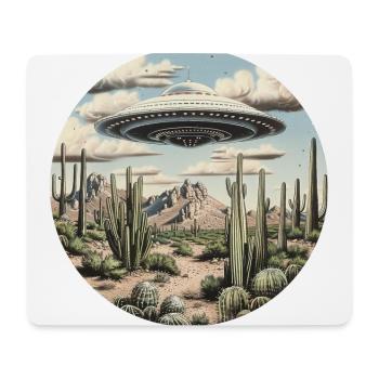 OVNI, Nature, Extraterrestre, Cactus, Cactus, Désert - Tapis de souris (format paysage) - blanc - Devant