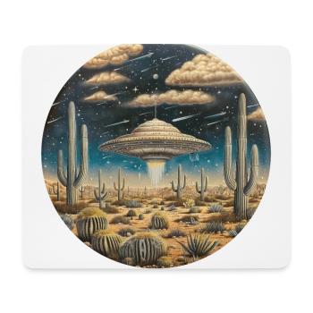 OVNI, Nature, Extraterrestre, Cactus, Cactus, Désert - Tapis de souris (format paysage) - blanc - Devant