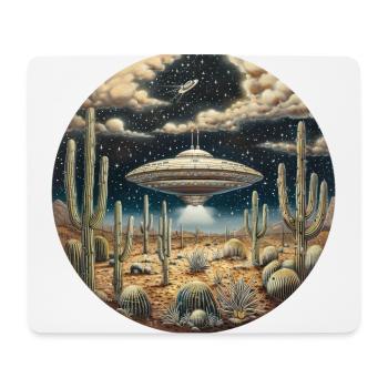 OVNI, Nature, Extraterrestre, Cactus, Cactus, Désert - Tapis de souris (format paysage) - blanc - Devant
