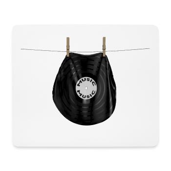Disque vinyl - Tapis de souris (format paysage) - blanc - Devant