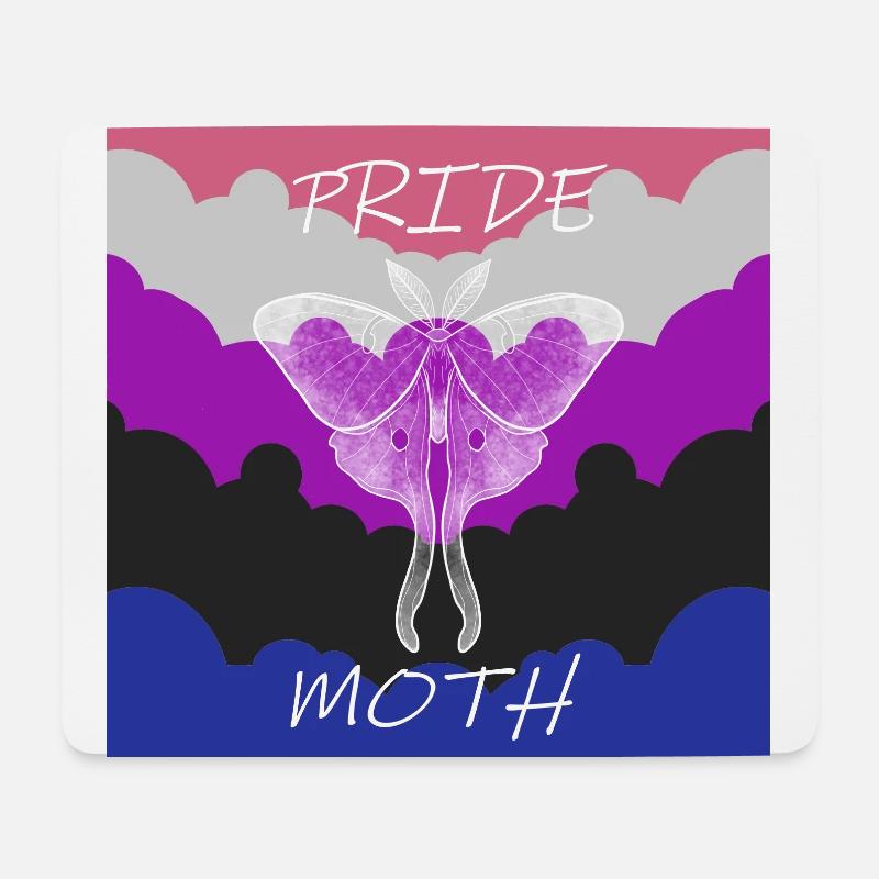 PRIDE MOTTE GENDERFLUID - Mousepad (Querformat) - Weiß