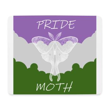 PAPILLON DE LA FIERTÉ GENDERQUEER - Tapis de souris (format paysage) - blanc - Devant