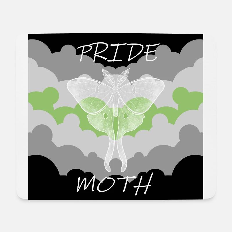 PRIDE MOTTE AGENDER - Mousepad (Querformat) - Weiß