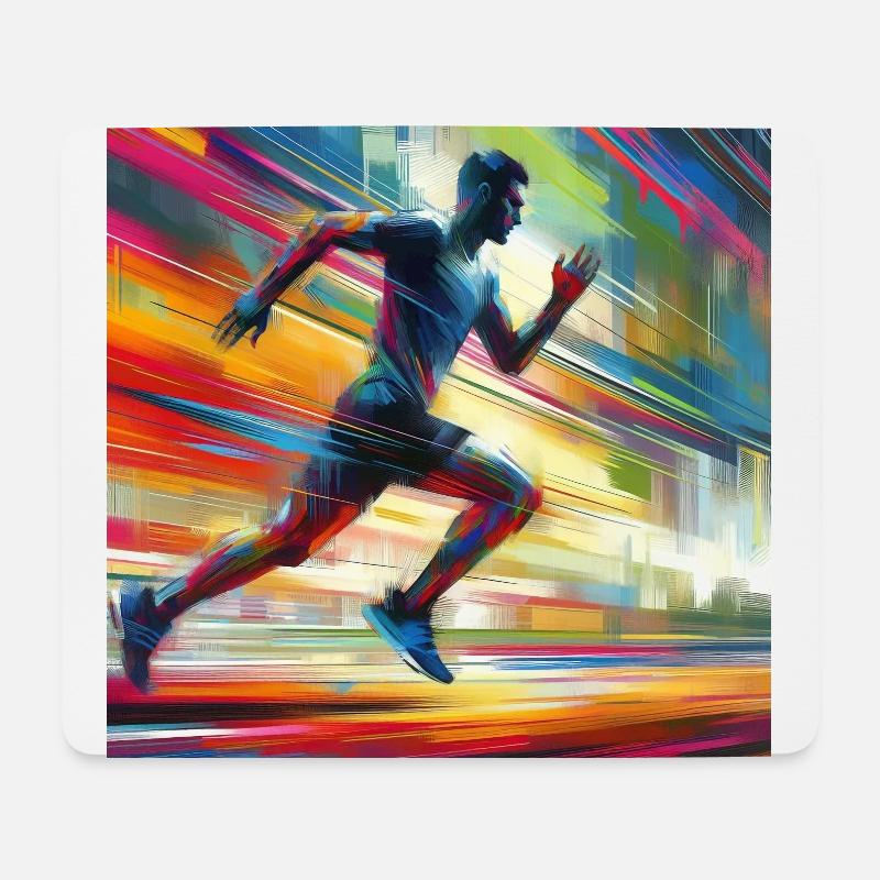 Running Man 1 - Mouse Pad (horizontal) - white