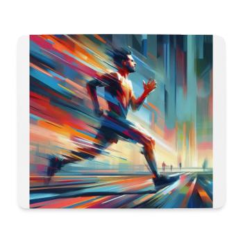 Homme qui court 2 - Tapis de souris (format paysage) - blanc - Devant