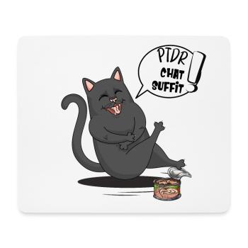 Le Chat Cartoon Mort de rire (mdr) - Tapis de souris (format paysage) - blanc - Devant