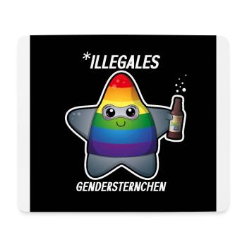 Illegal gender asterisk? Too cute to be sued! - Mouse Pad (horizontal) - white - Front