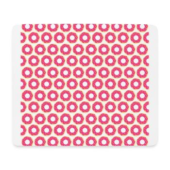 Rosa Donuts Muster - Mouse Pad (horizontal) - white - Front