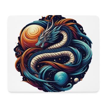 Œuvre d’art du dragon cosmique mystique - Tapis de souris (format paysage) - blanc - Devant