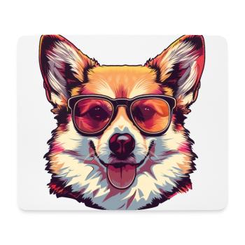 Corgi gallois Pembroke - Tapis de souris (format paysage) - blanc - Devant