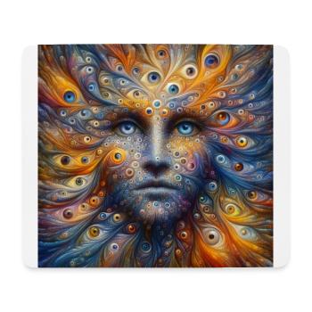 Face out of eyes - Mouse Pad (horizontal) - white - Front