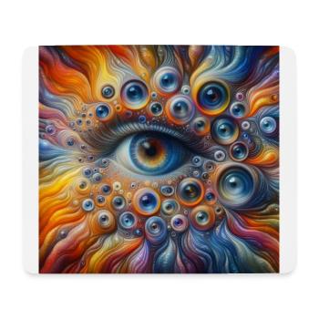 Face out of eyes 4 - Mouse Pad (horizontal) - white - Front
