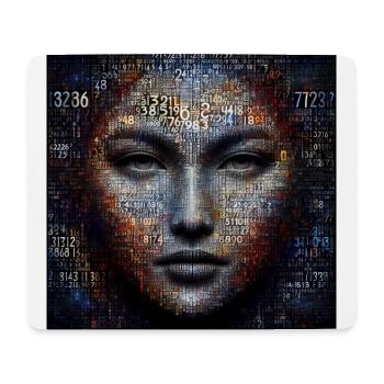 Face of Numbers 2 - Mouse Pad (horizontal) - white - Front