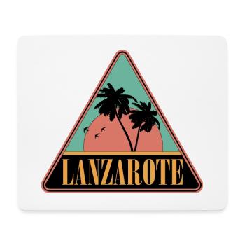 Dreieck Palmen Lanzarote - Mousepad (Querformat) - Weiß - Vorne