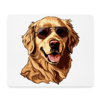 Golden Retriever, dog, sunglasses, summer - Mouse Pad (horizontal) - white - Front