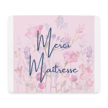 Merci maîtresse - Tapis de souris (format paysage) - blanc - Devant