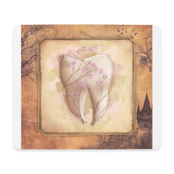 Vintage Art für Zahnarzt & Zahnarzthelferin - Mousepad (Querformat) - Weiß - Vorne