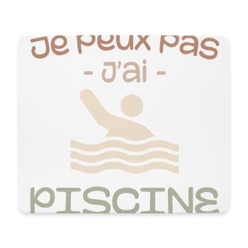 Je Peux Pas J'ai Piscine - Tapis de souris (format paysage) - blanc - Devant