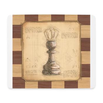 Chess King / Queen. Old fashioned vintage style. - Mouse Pad (horizontal) - white - Front