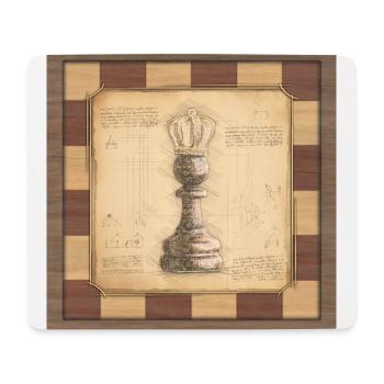 Chess King / Queen. Old fashioned vintage style. - Mouse Pad (horizontal) - white - Front