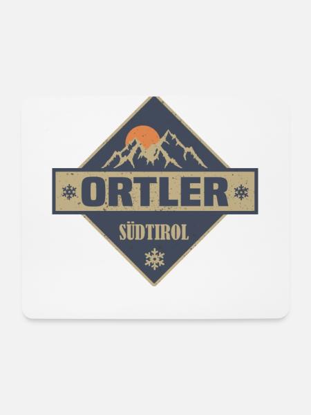 Ortler - Mousepad (Querformat) - Weiß