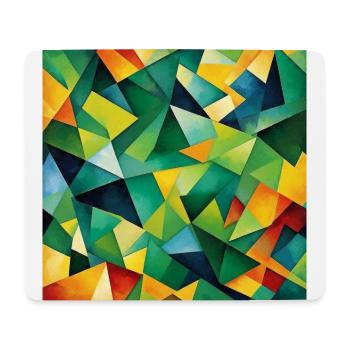 Tapis de souris Formes géométriques colorées à l’aquarelle - Tapis de souris (format paysage) - blanc - Devant