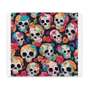 mouse pad colorful skull pattern design - Mouse Pad (horizontal) - white - Front