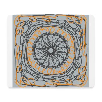 Black and orange wheel - Mouse Pad (horizontal) - white - Front