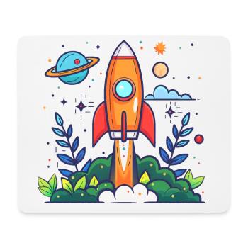 Space Rocket - Mouse Pad (horizontal) - white - Front
