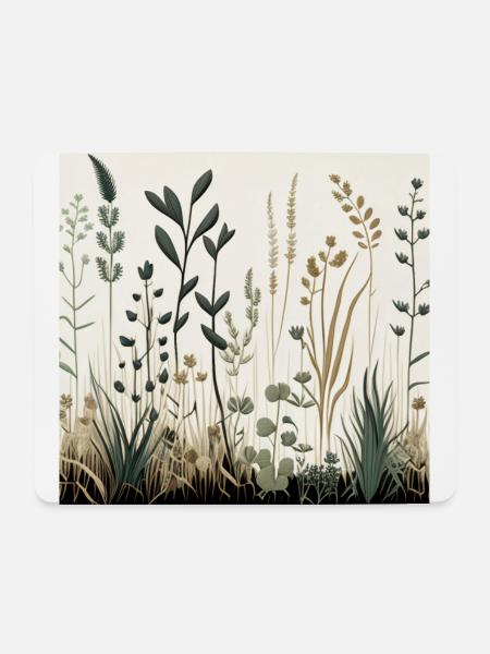 Meadow Mingle - Mousepad (Querformat) - Weiß