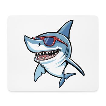 Lunettes de soleil Shark Fish - Tapis de souris (format paysage) - blanc - Devant