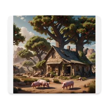 Schweinefarm - Mousepad (Querformat) - Weiß - Vorne