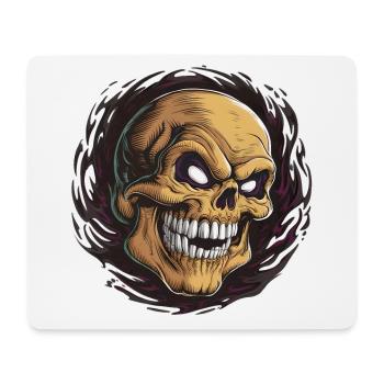 An amused skull - Mouse Pad (horizontal) - white - Front
