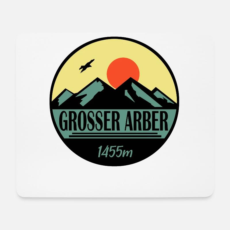 Großer Arber - Mousepad (Querformat) - Weiß